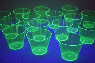 9oz Neon Assorted UV Blacklight Reactive Hard Plastic Glow Party Cups